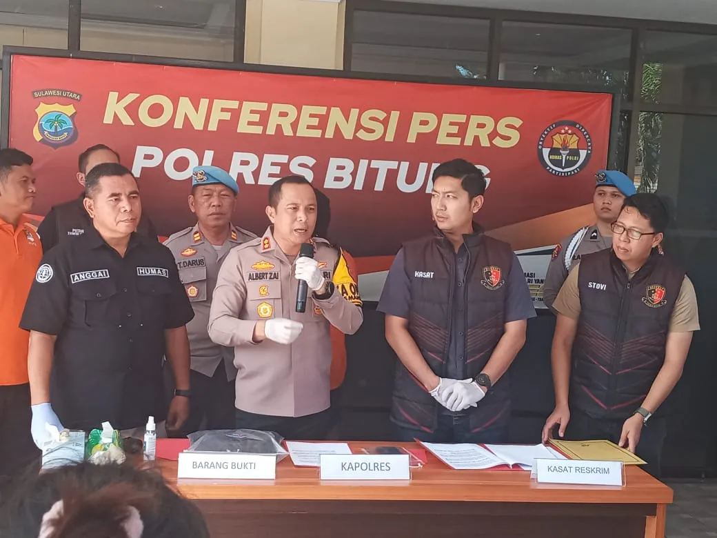 Tersangka kasus pemerkosaan dan pembunuhan di Bitung