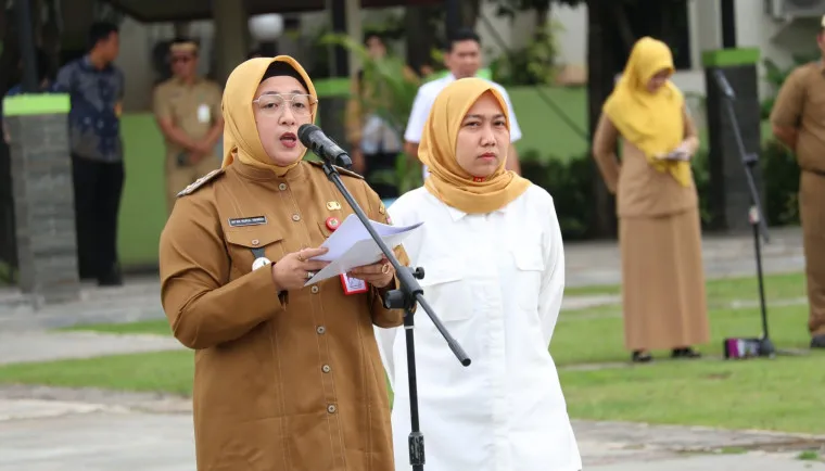 Wakil Bupati Tangerang Intan Nurul Hikmah Pimpin Apel Perdana ASN